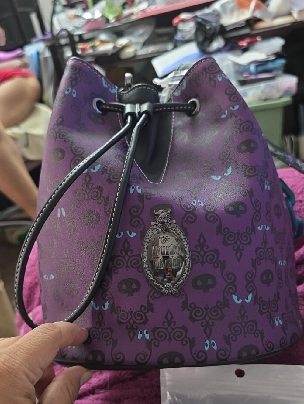 NEW W/tags! Exclusive Disney Parks Loungefly Haunted Mansion Wallpapper Backpack - Picture 2 of 6
